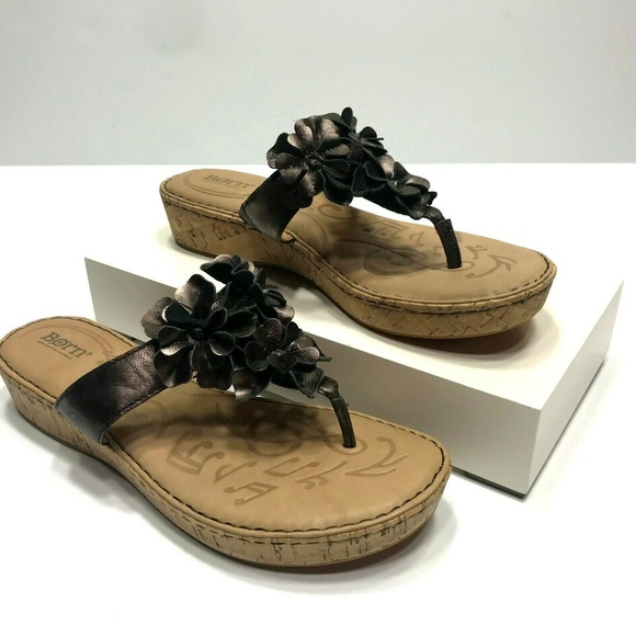 Born Shoes - Born 10 Kimona Sandal T Moro Metallic Cork Wedge